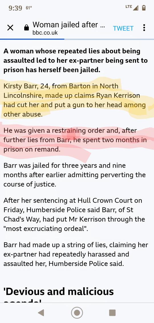 PeaceAn40962730's tweet photo. Most #falsealligation fake victim go to get restraining order so they can send there victim to jail. https://t.co/zyBnfWSNoO