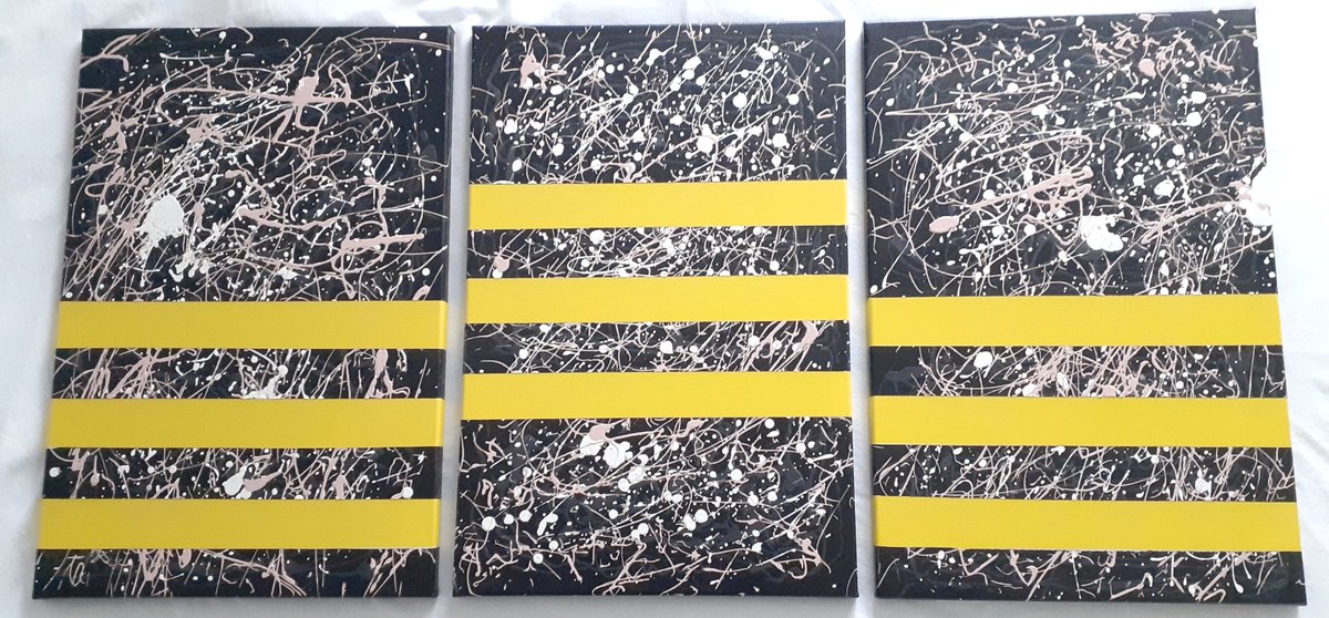 Worker Bees - a piece inspired by the humble worker bee, without which we would not exist. #bee #abstractart #Abstract #abstractpainting 

saatchiart.com/art/Painting-W…