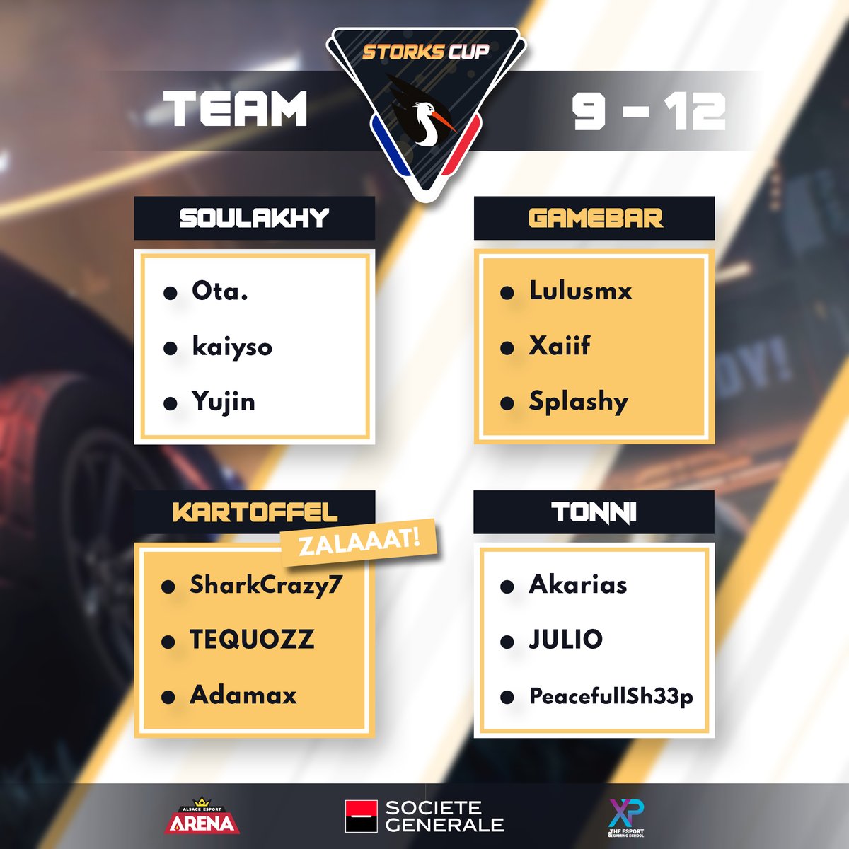 alsa_lan's tweet photo. 📢 #StorksCup | 𝚄𝙿𝙳𝙰𝚃𝙴𝙰𝙼𝚂

[16/16] LAN SOLDOUT ! 🥳
Nous sommes fiers d'annoncer que toutes les équipes sont inscrites 🔥

C'est l'heure pour nos joueurs de s'entrainer avant de s'affronter sur le terrain 💥

🗓️ RDV samedi 29 octobre à @AlsaceArena https://t.co/UL6osqPuuH