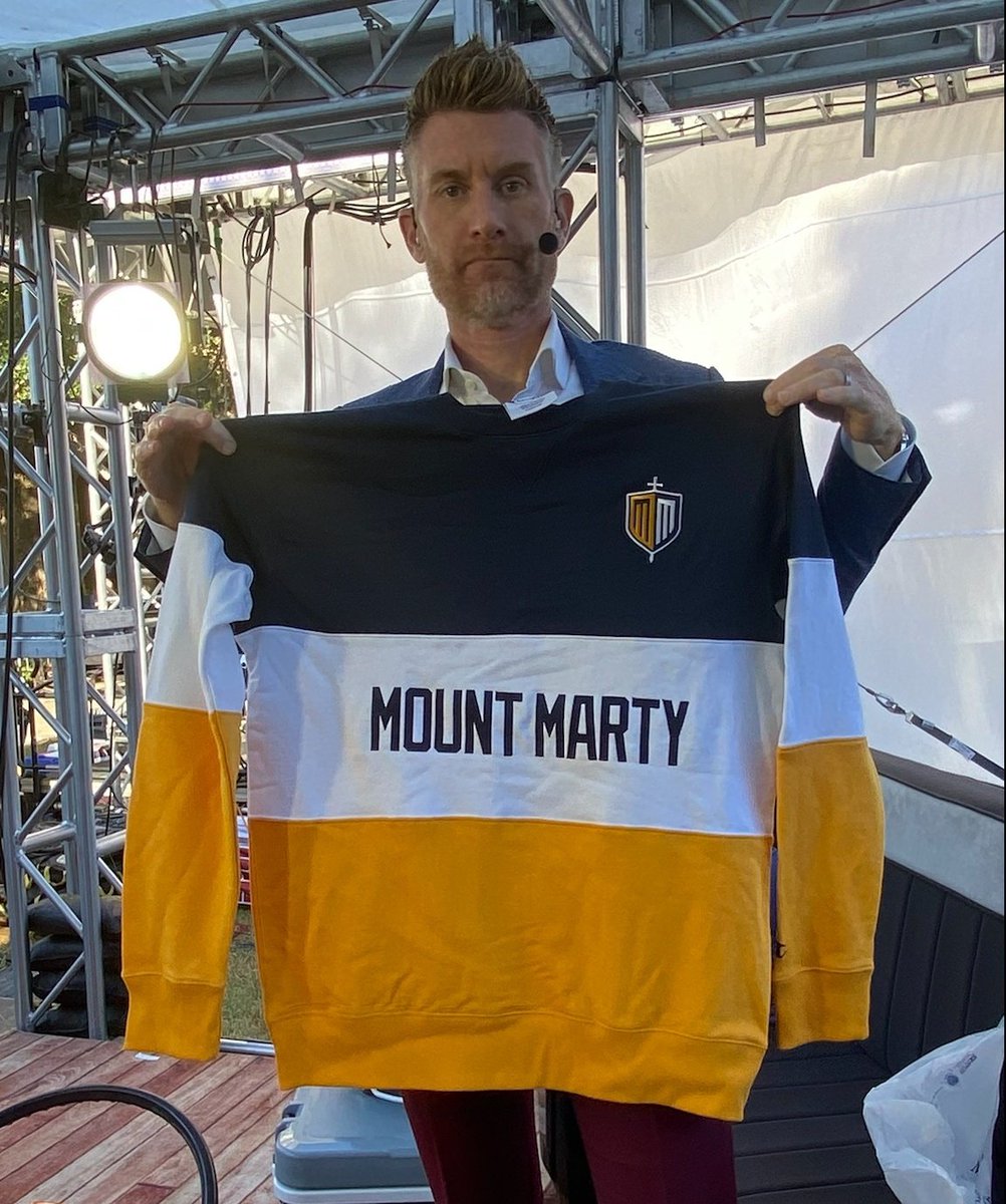 When I was in South Dakota last week I got @MartySmithESPN a gift. Go Lancers! @mountmarty
