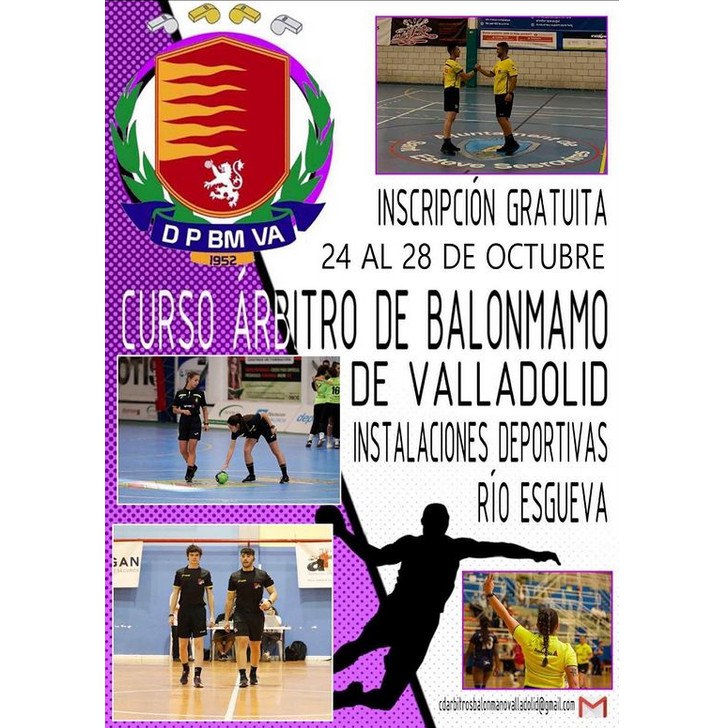ctacylbm's tweet photo. Últimas horas para inscribirse en el curso de árbitros de balonmano que organiza el @arbitrobmvall en Valladolid (presencial), del 24 al 28 de octubre, en las instalaciones deportivas Río Esgueva.
https://t.co/R7sv7ghcrU https://t.co/5NYUegwjpN