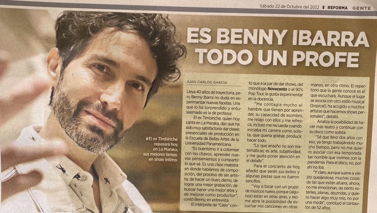 santiagogarcia0's tweet photo. Gracias ⁦@bennyibarra⁩ por la mención a la ⁦@UPMexico⁩ en ⁦@Reforma⁩. https://t.co/HI1YTVKeys