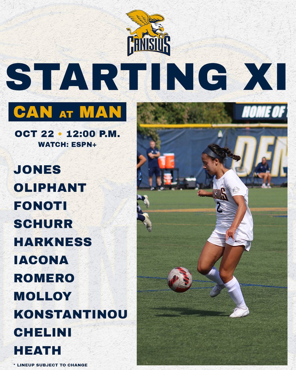 Today's #Griffs Starting XI at Manhattan: