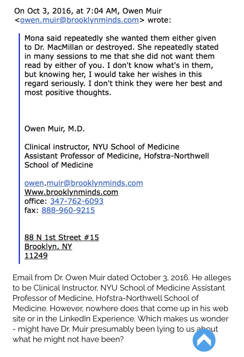 estherkhaddad's tweet photo. #scottmuirmd ‘s email about our daughter’s writings - that “they should be destroyed” - when in fact she wrote to 3 unrelated people saying she wanted them published. He knew what’s in them: his threatening texts and #carlenemac ‘s texts covering up for him. https://t.co/Fp24Q1xBSU