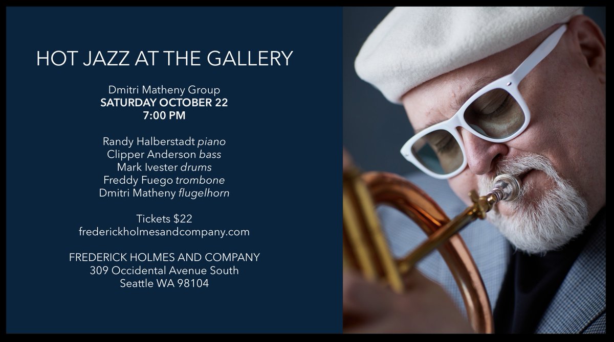 DmitriMatheny's tweet photo. Tonight!
10/22 SEATTLE WA @FHolmesandCo

Just ahead:
10/27 SEATTLE WA #SeattleJazzED
11/2 LA GRANDE OR @LHS_Tigers_roar
11/3-4 LA GRANDE OR @eoumountaineers
11/6 PORTLAND OR @JoBarNW
11/10 SEATTLE WA #SeattleJazzED
11/12 PORT ANGELES WA @pencollege
https://t.co/yJTYaUtsaI https://t.co/aZdb41RWHd