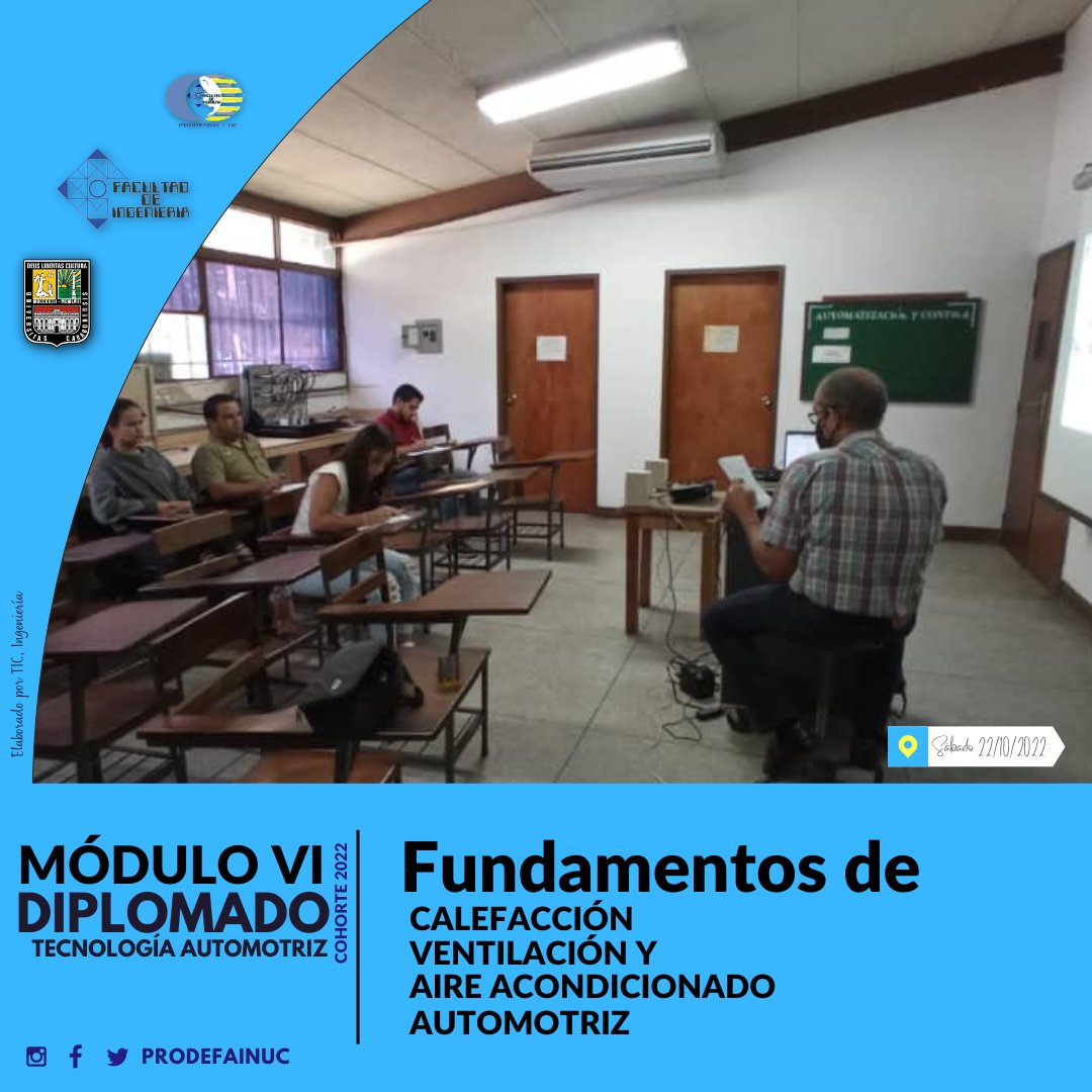 prodefainuc's tweet photo. Cierre del Módulo VI del Diplomado: Tecnología Automotriz
Fundamentos de calefacción, ventilación y aire acondicionado automotriz. 
Si deseas realizar este diplomado:  información detallada
lab.predicciones.ddma.eim.ing@uc.edu.ve🔹🔹🔹
cursosprodefainuc@gmail.com🔹🔹🔹 https://t.co/zHdDj9Ypn8