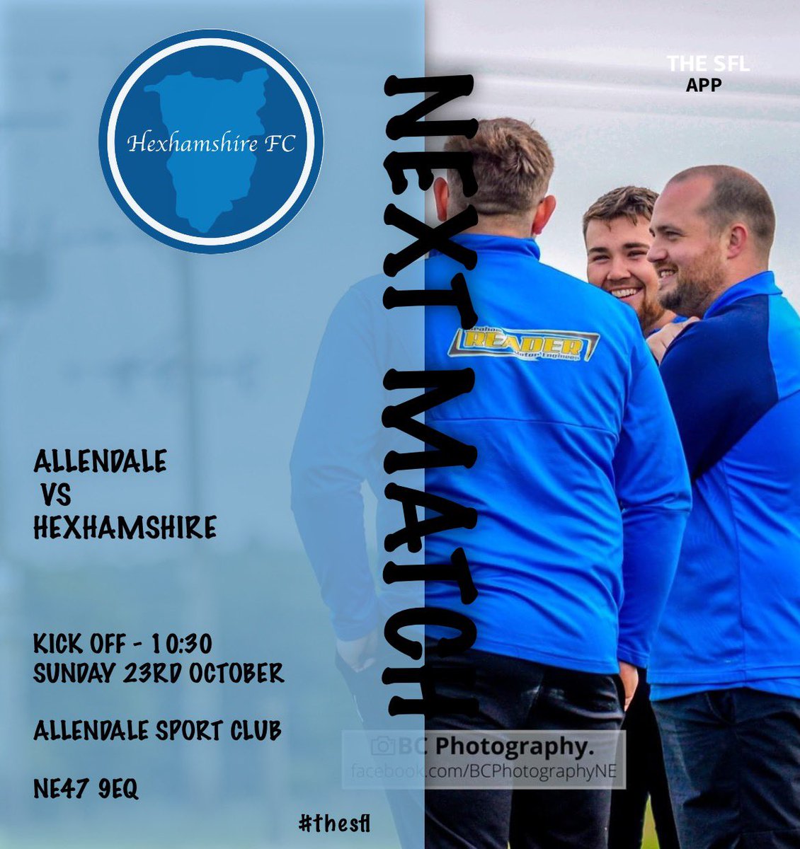 More cup action this weekend as we travel to Allendale

#UpTheShire 🔵⚪️ 

<a href="/grahamreaderltd/">Graham Reader Ltd</a>