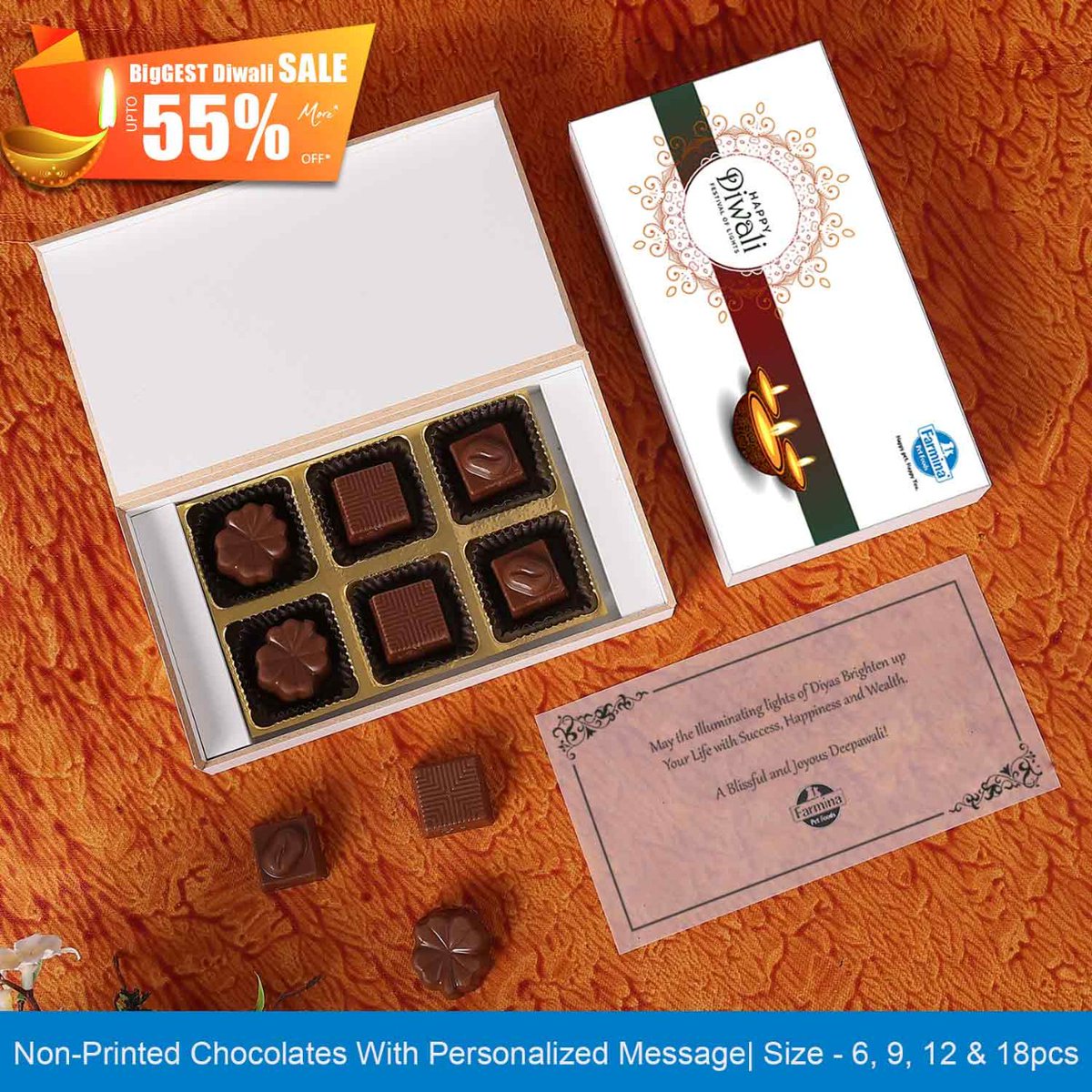 ZugunuD's tweet image. The Chocolates

White box of personalized chocolates. The default filling will be Fruit &amp;amp; Nuts. Each chocolate weighs around 13-15 grams. It's a blend of dark and white chocolate, neither too bitter nor mild.  #chocolates #Delicate #Designerbox

zugunu.com/product/delica…