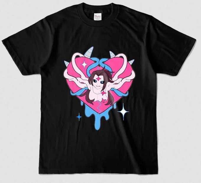 時間が余ったのでTシャツのイラストも描きました自分で着ます 