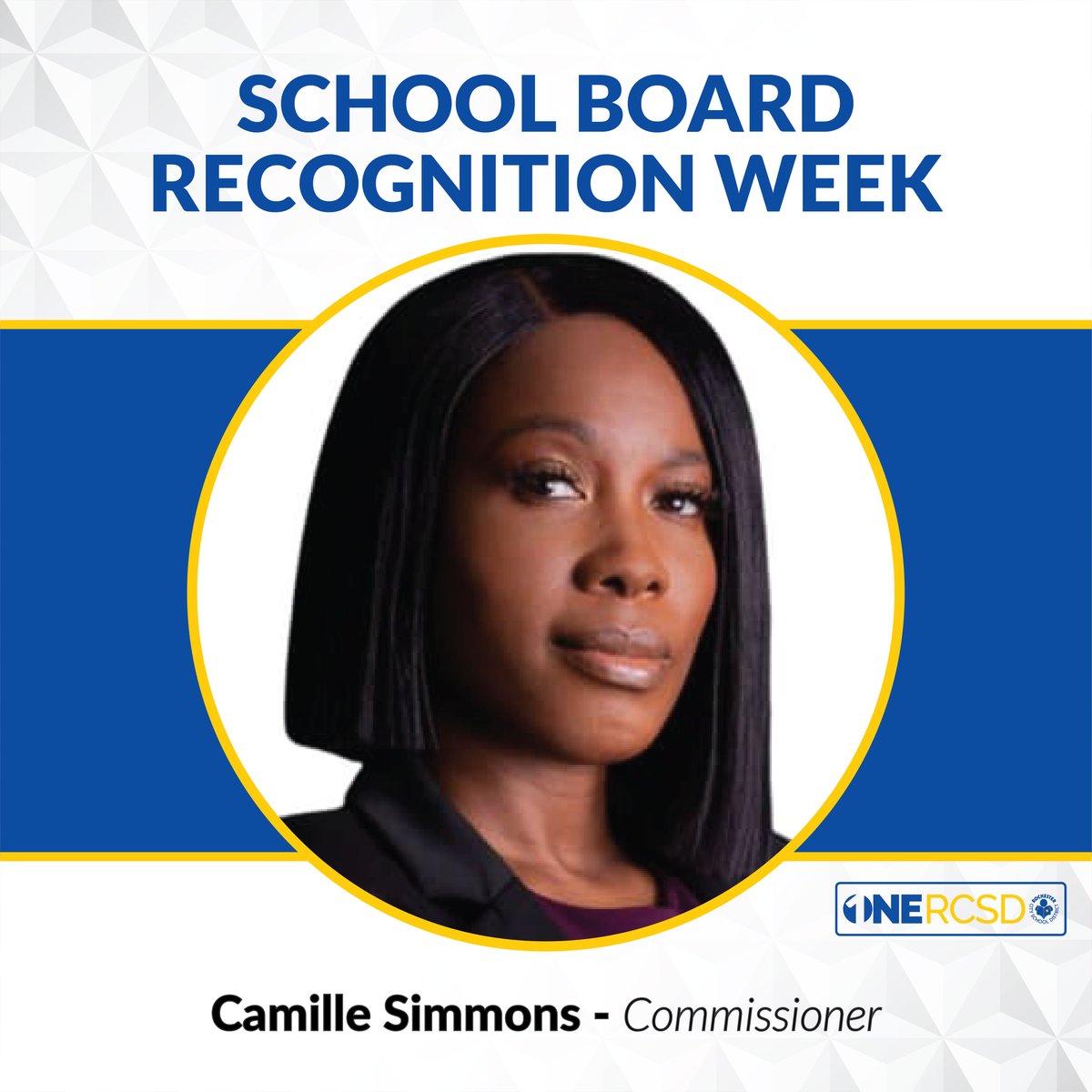 Commissioner Camille Simmons has dedicated her career to youth advocacy and academic success. She believes collective community voice, equity, and high-quality instruction can positively impact the educational outcomes of students in Rochester. #SchoolBoardRecognitionWeek#ONERCSD