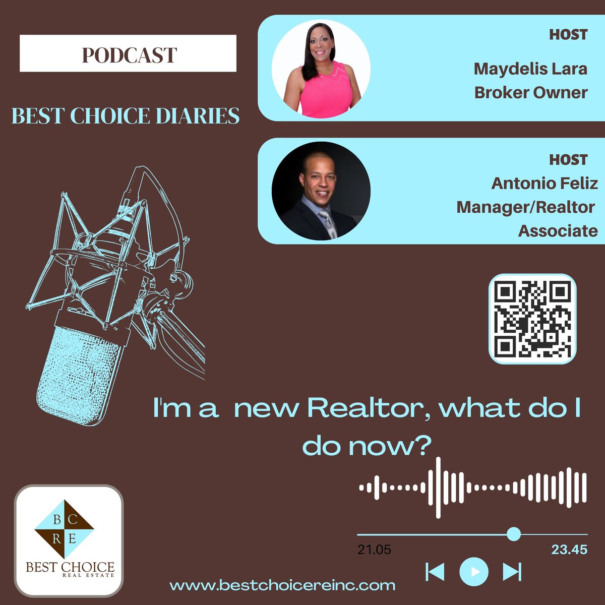 LaraMaydelis's tweet photo. I’m a new realtor, what do I do now? #podcast #podcastalert #bestchoicediaries #imarealtornowwhat #imarealtor https://t.co/A1VqK73vdZ