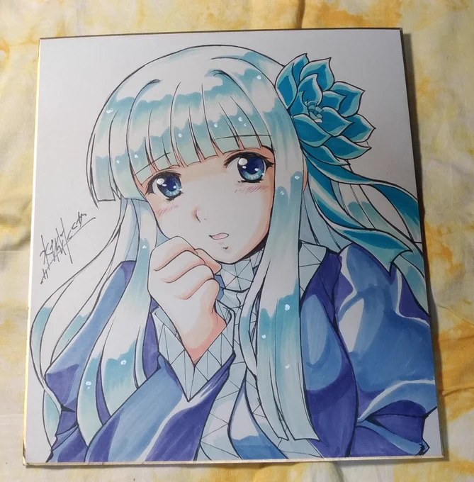 メイベルちゃんの色紙も描きました 