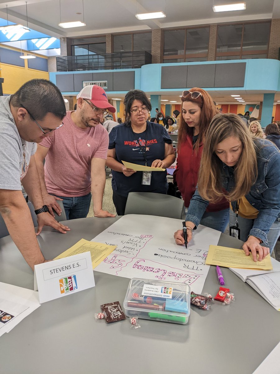 The <a href="/LStevensES/">Stevens ES</a> team is Naming the instructional strategies that were modeled to support Listening and Speaking! Thanks for joining us at #CBLIforTeachers Day 2 from @HISDMultiPrgms.