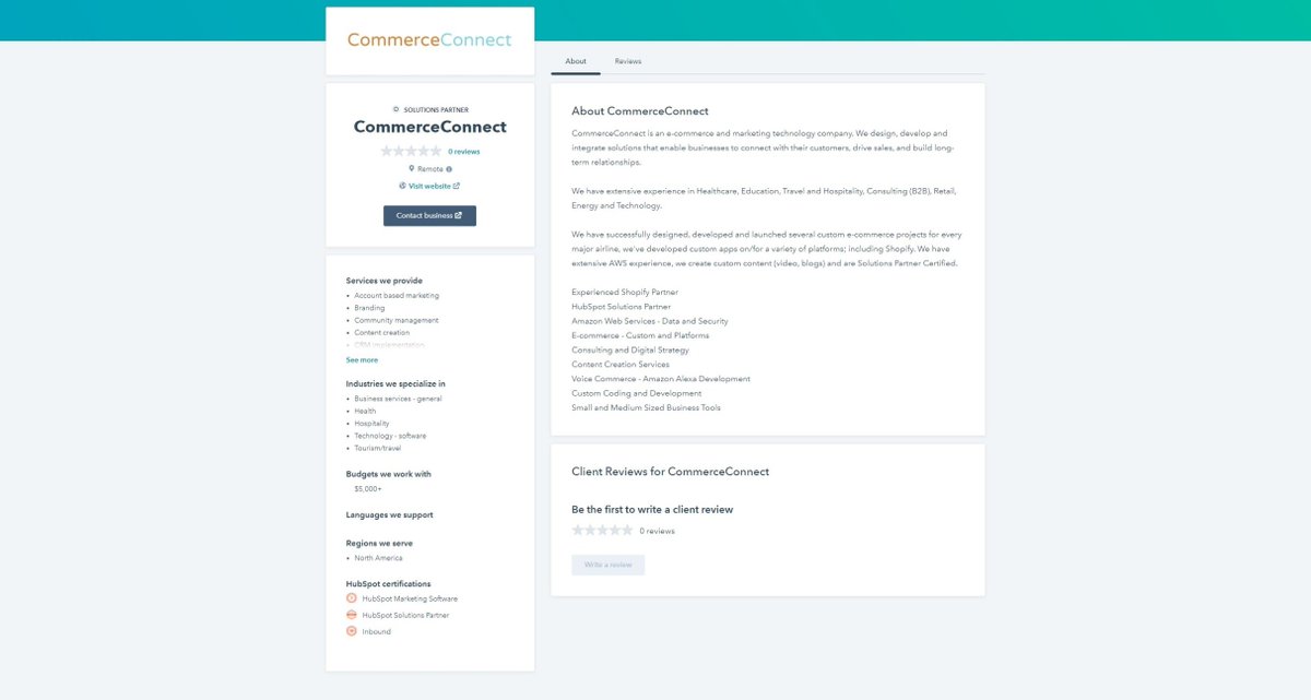 CommerceConnec's tweet image. CommerceConnect is now a #HubSpot Certified Solutions Partner. Follow the link below to learn more.

hubs.la/Q01qrnPD0