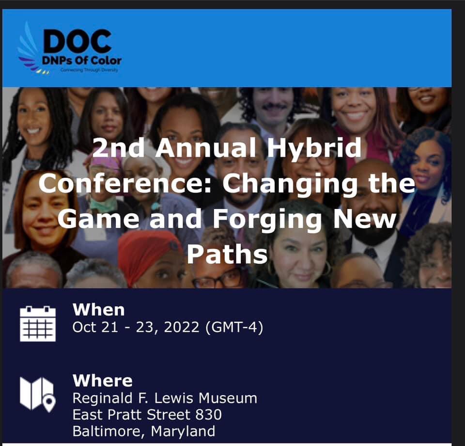 page_drnp's tweet photo. DNP’s of Color Changing the Game,Forging New Path Conference 2022 #DNPsofColor #DOCDNPs https://t.co/UXRK1K54Qk