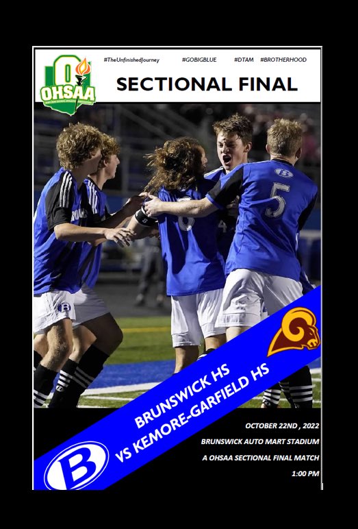 Soccer_BHS's tweet photo. MATCH DAY | PLAYOFF EDITION

Sixth-seeded @soccer_bhs welcomes 33rd-seeded Kenmore-Garfield to the Auto Mart for the sectional final today at 1:00 pm. 

#GoBigBlue #TheUnfinishedJourney #DTAM #Brotherhood https://t.co/nRGbO319AX