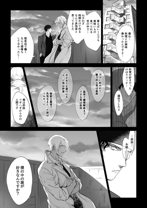 赤安 想いをつげたシュと自分に不信感あるレ 