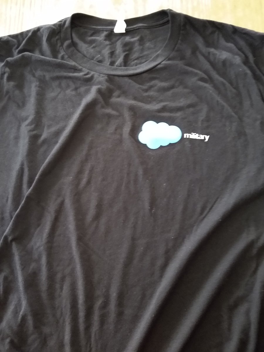 RobertDavis's tweet photo. Thank you for the great t-shirt 👕 #TrailheadMilitary #vetforce #Salesforce https://t.co/hc2sS9UqJQ