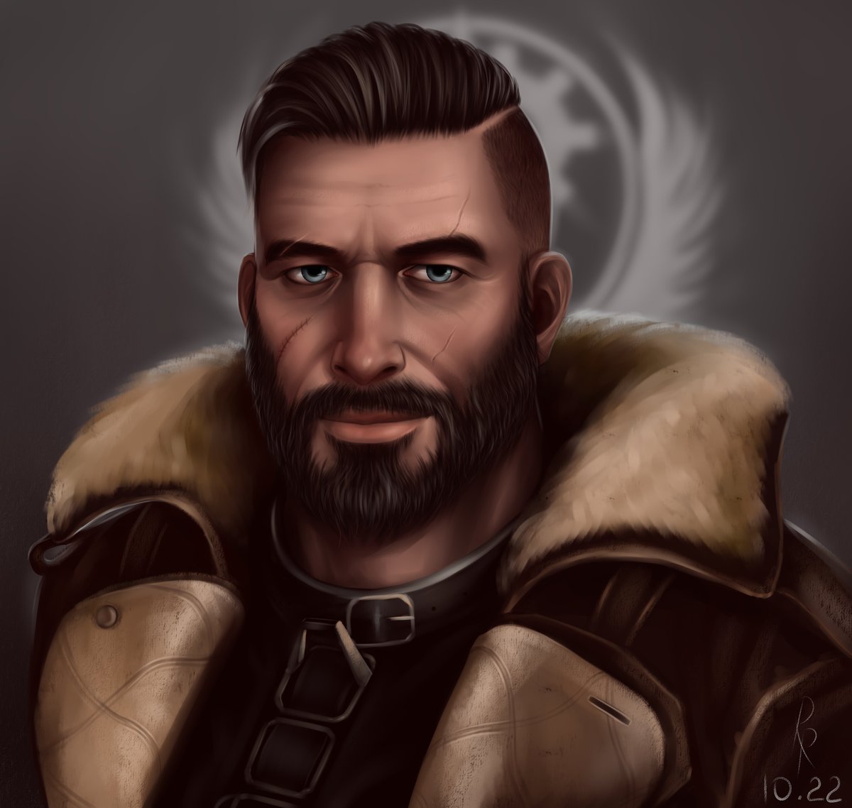 RikkeReid's tweet photo. Let at least somewhere he will have a smile ¯\_(ツ)_/¯
#art #digitalart #digitalportrait #portrait #fanart #Fallout #Fallout_4 #Falloutfanart #Brotherhood_of_Steel #Arthur_Maxson #ElderMaxson #Bethesda #BethesdaSoftworks https://t.co/rVEBDr0vAR