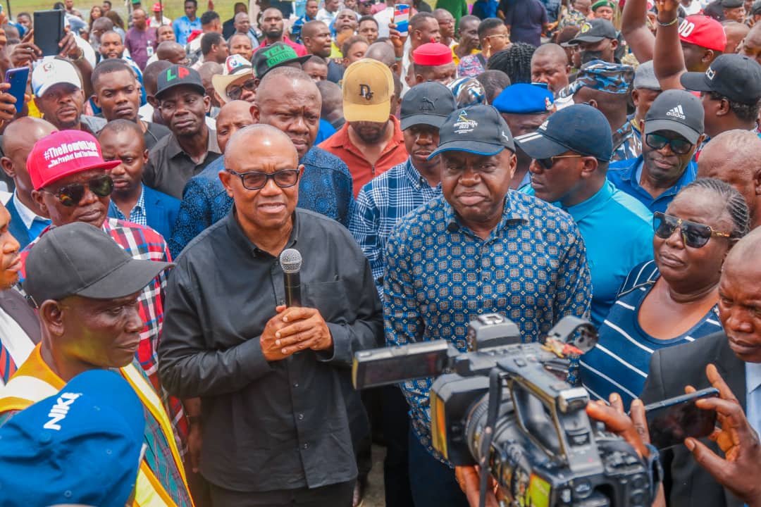 PeterObi's tweet image. Earlier today, I visited the flood-affected areas of Bayelsa. The level of damages and displacements far exceeds that of 2012.-PO