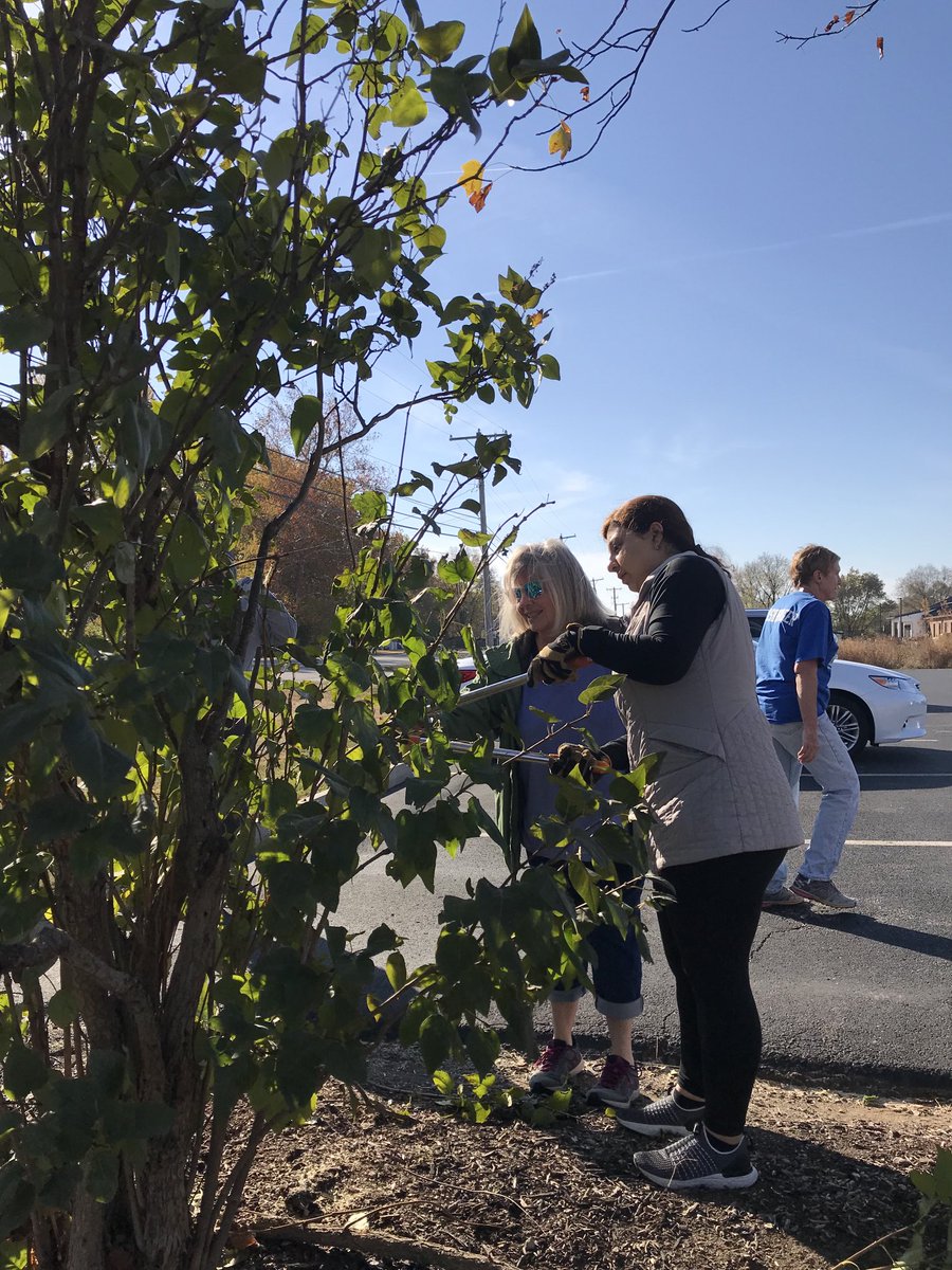 Debmiller1's tweet photo. #HPFC and #Master-Gardeners making progress on fall cleanup! https://t.co/HlSHeGP18w