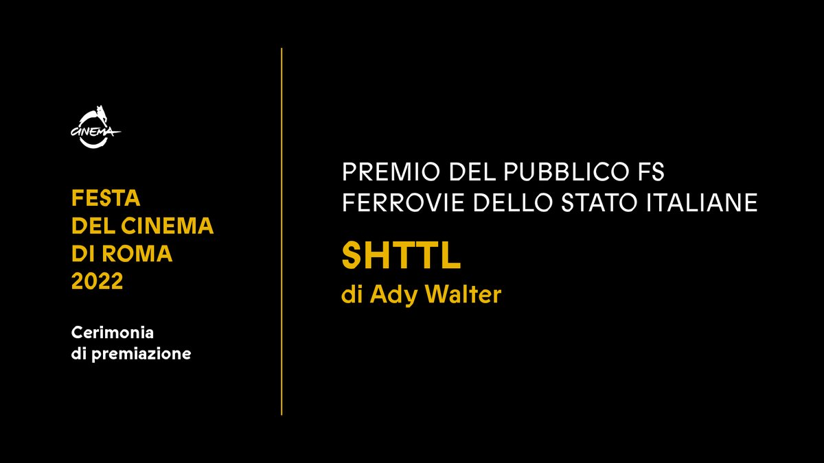 romacinemafest's tweet photo. #RoFF17 | Premio del Pubblico FS Ferrovie dello Stato Italiane a “SHTTL” di Ady Walter
@fsitaliane https://t.co/UIiU55ILuA
