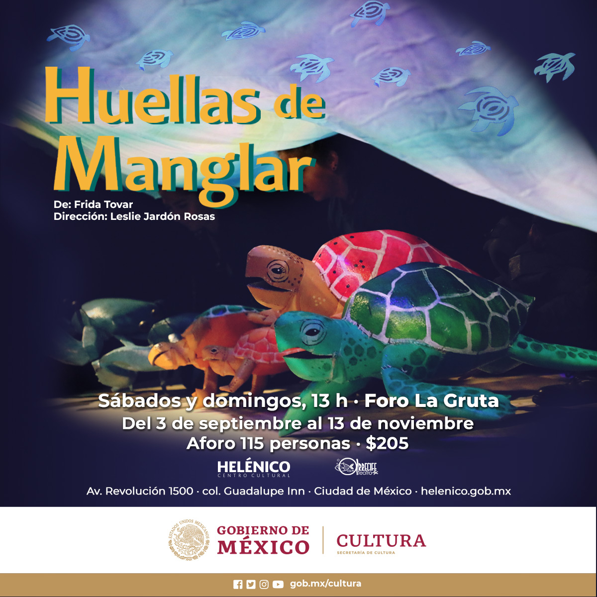 #Entrevista 
Platicó con nosotros la dramaturga Frida Tovar, sobre la obra "Huellas de Manglar" que se presenta en el <a href="/Helenico/">Centro Cultural Helénico</a>. 🐢🌊⛵️
¿te has mudado alguna vez? ¿te gustó?
Mándanos tu respuesta por MD y te damos un pase doble. Sólo tenemos dos, así que córrele.