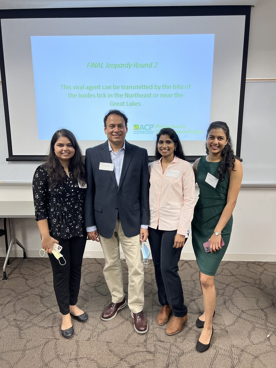 A spectacular job at Doctor’s Dilemma from our MCMC residents Dr. Ramesh, Dr. Kagita and Dr. Sridhar with their mentor Dr. Thirumaran <a href="/PAChapterACP/">PA Chapter ACP</a>