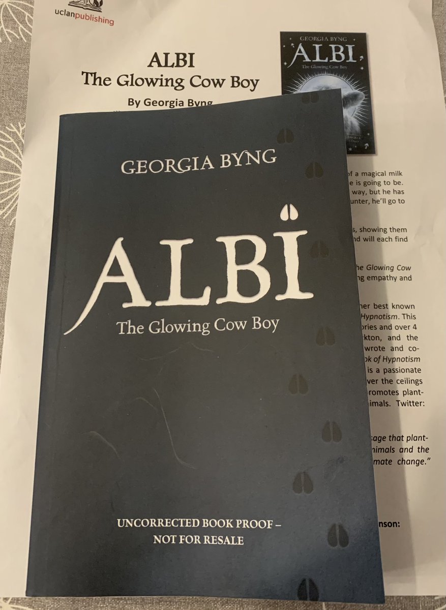 #AlbiTheGlowingCowBoy by #GeorgiaByng sounds like an absolutely magical read as Albi,the boy calf, and Rufus journey across continents. Cover illustration by #LeviPenfold and internal illustrations by #AngelaCogo. Thank you @publishinguclan @antswilk