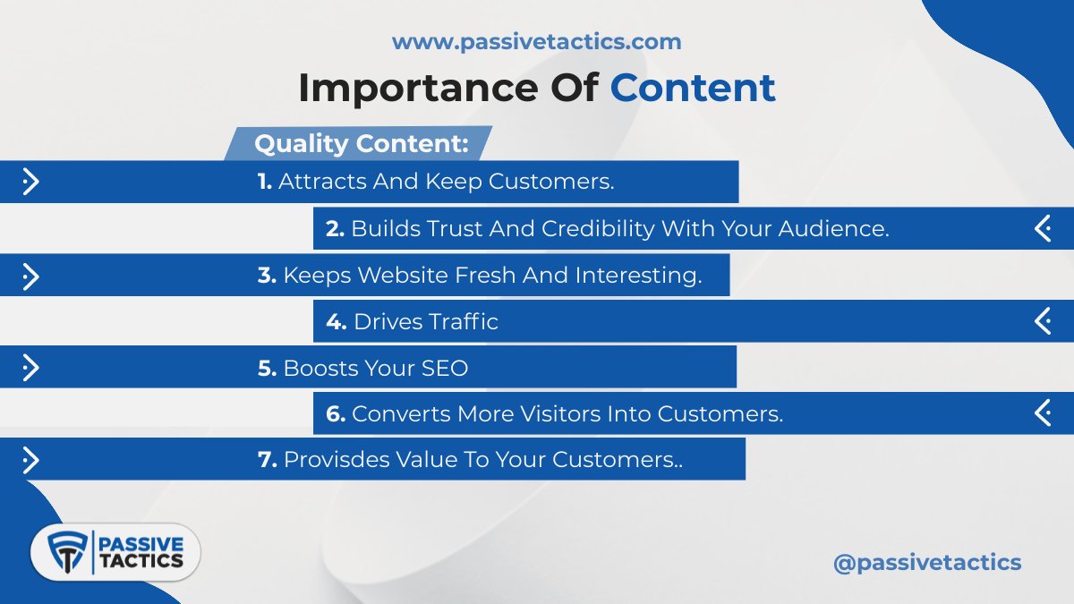 TacticsPassive's tweet image. Do you want to know why Content is important for any online business? If yes, then this post is dedicated to you.

#importanceofcontent #contentdrivestraffic #qualitycontent #contentwriting #importanceofcontentwriting #passivetactics #contentwritingservices