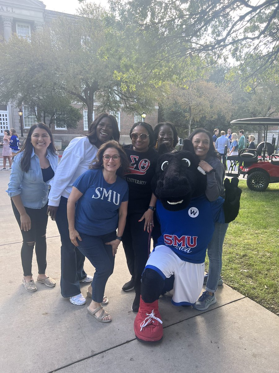 jackson_marion's tweet photo. When your doctoral class overlaps with homecoming!  
#PonyUp  
#SMUHomecoming https://t.co/UfymAN4DeV