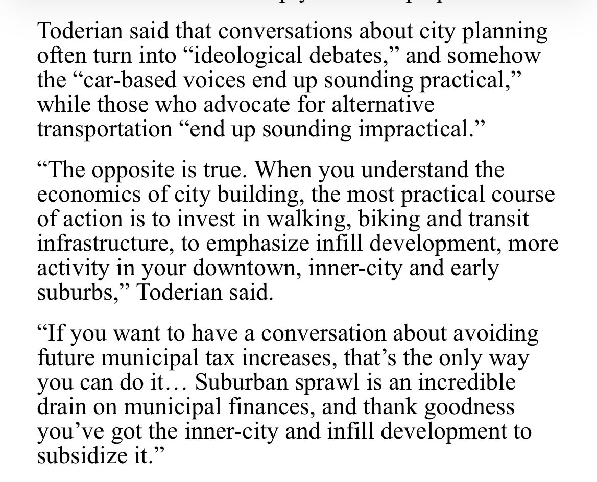 BrentToderian's tweet photo. BREAKING: This outstanding &amp; really important article is on the front page of its city newspaper right before a municipal election. It’s on Winnipeg, but it applies to MANY cities. Every city should have this. I’m interviewed, with @StrongTowns &amp; others. https://t.co/bRoeXmFxcV https://t.co/gsLjT2Ecss