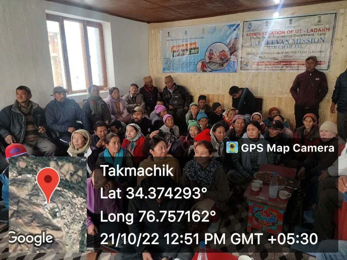 DIPR_Leh's tweet photo. Glimpses from the ongoing celebration of #JalJeevanMaah (Oct 2-30) in the district.
The coverage of #JJM has reached 69% which was 61% at the start of Jal Jeevan Maah. 1721 #FHTCs added in last 20 days
#JJMLeh
#HarGharJal
@lg_ladakh  @LAHDC_LEH @JJM_Leh @jaljeevan_ @MoJSDoWRRDGR https://t.co/3xZcRhzaUJ