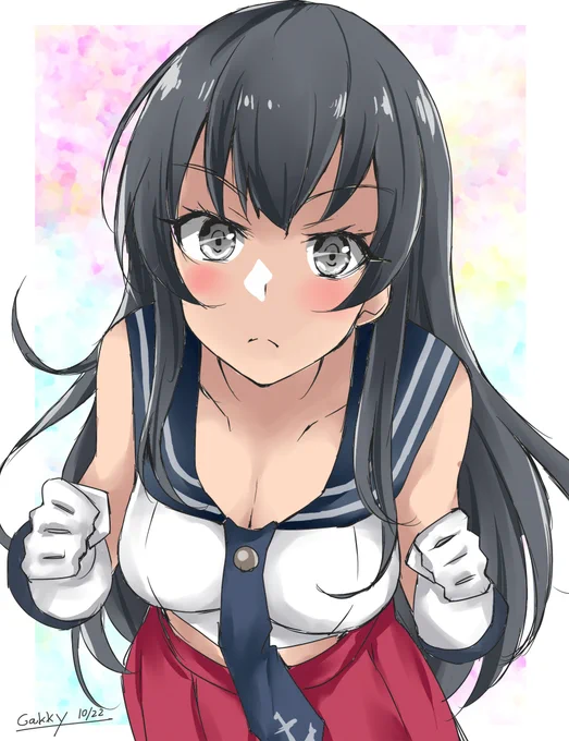 #艦これ版真剣お絵描き60分一本勝負_20221022#艦これ版深夜の真剣お絵描き60分一本勝負能代ばっかりずるいー!阿賀野にもちょうだい!! 