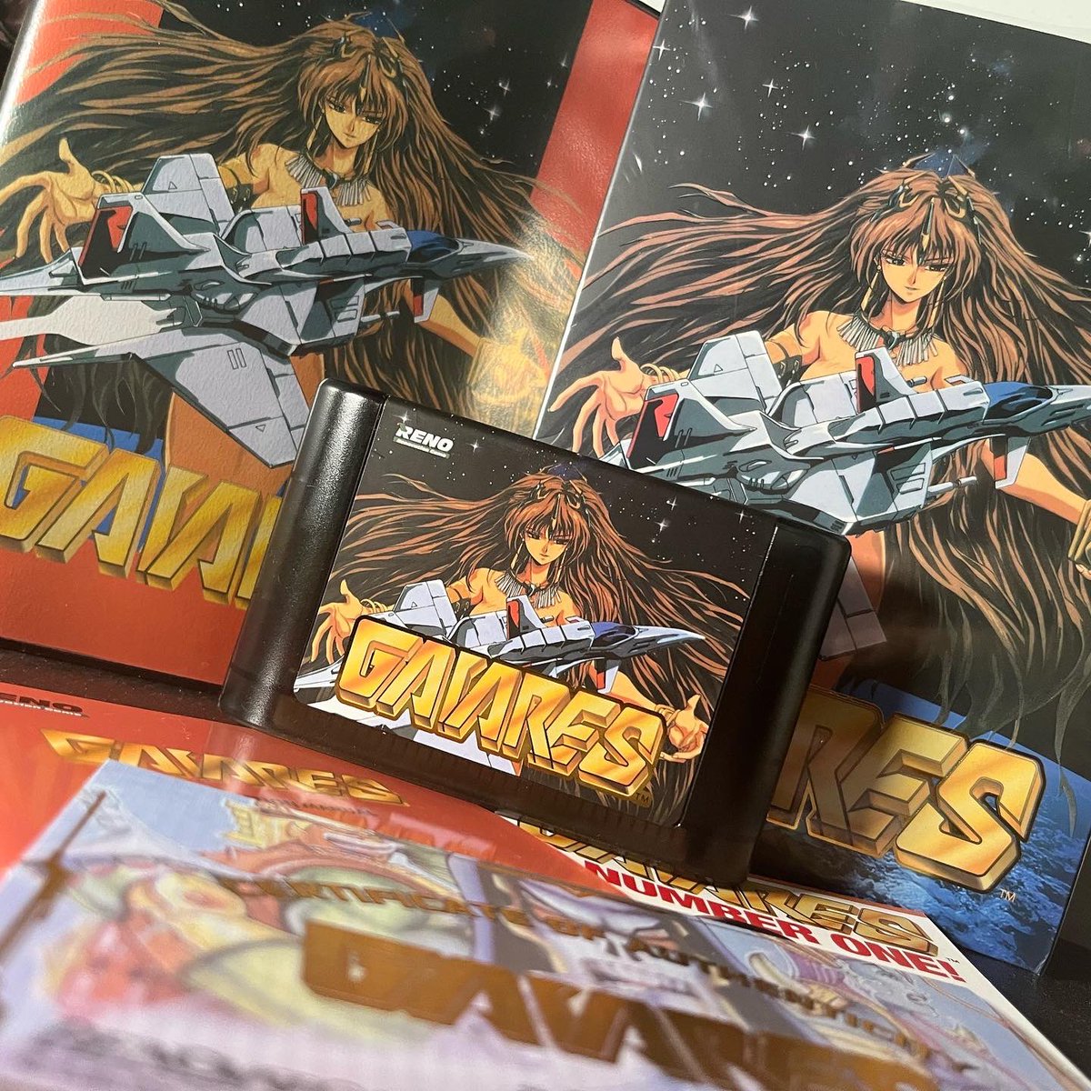 gameverna's tweet photo. Gaiares from @RetroBitGaming has finally arrived… its beautiful!

A great early shmup for the Mega Drive, released in 1990, developed by Telenet Japan and published by Renovation. https://t.co/KiRfj8xmVf