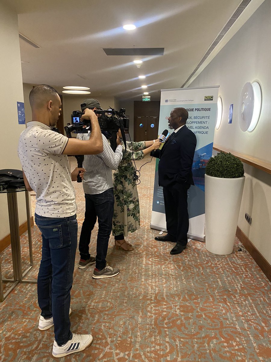 ATPC2's tweet photo. @ATPC2’s study findings on realizing triple nexus &amp; trade was launched today in #Tangier ahead of #AUTangier2022. It revealed that chances of conflict diminishes when countries trade together prompting the urgent need to implement #AfCFTA 
@ECA_OFFICIAL @Yadeyemi https://t.co/9w1XfJt7x1