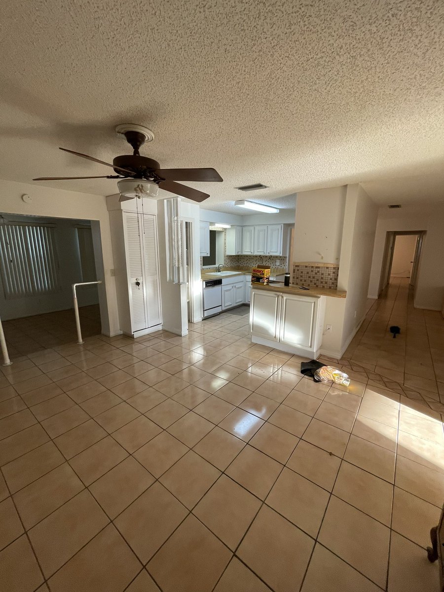 wadeaustinellis's tweet photo. Renovations be crazy. This was our house on Monday vs Thursday. https://t.co/BW4P7yycAT