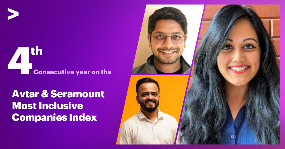 We're recognized as 'Champions of Inclusion' in the Most Inclusive Companies Index by Avtar inc and Seramount. Cheers to our people at Accenture for fostering a culture of equality in our workplace #GettingToEqual #MICI2022