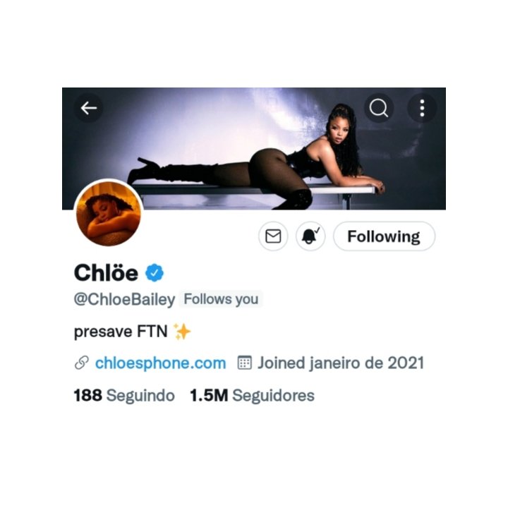 .<a href="/ChloeBailey/">Chlöe</a> has followed us back! 😭❤️‍🔥