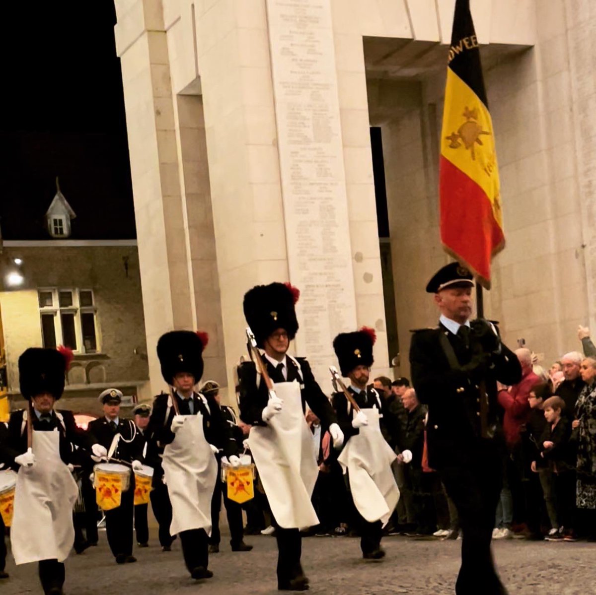 BeaufortEng's tweet photo. A very moving evening at the Last Post ceremony, at the Menin Gate,  where two of our students laid a wreath on behalf of the school community. All our students were absolutely incredible and did us all proud. #meningate #lastpost #remembrance #Henrybeaufort https://t.co/F87psN90sr