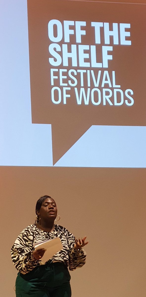 The first time I've seen @Daughterof_Free perform. Will not be the last. Our brand new  #Sheffieldpoetlaureate supporting Linton Kwesi Johnson 'Your veined hands swirling love into my condensed milk tea'. Just beautiful @otsfestival #literature #Festivals