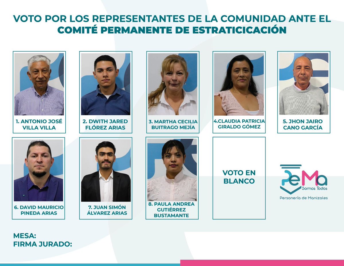 fernandoarcilac's tweet photo. Manizaleños a votar por sus representantes al Comité Permanente de Estratificación. https://t.co/U6Z0vVB2DR