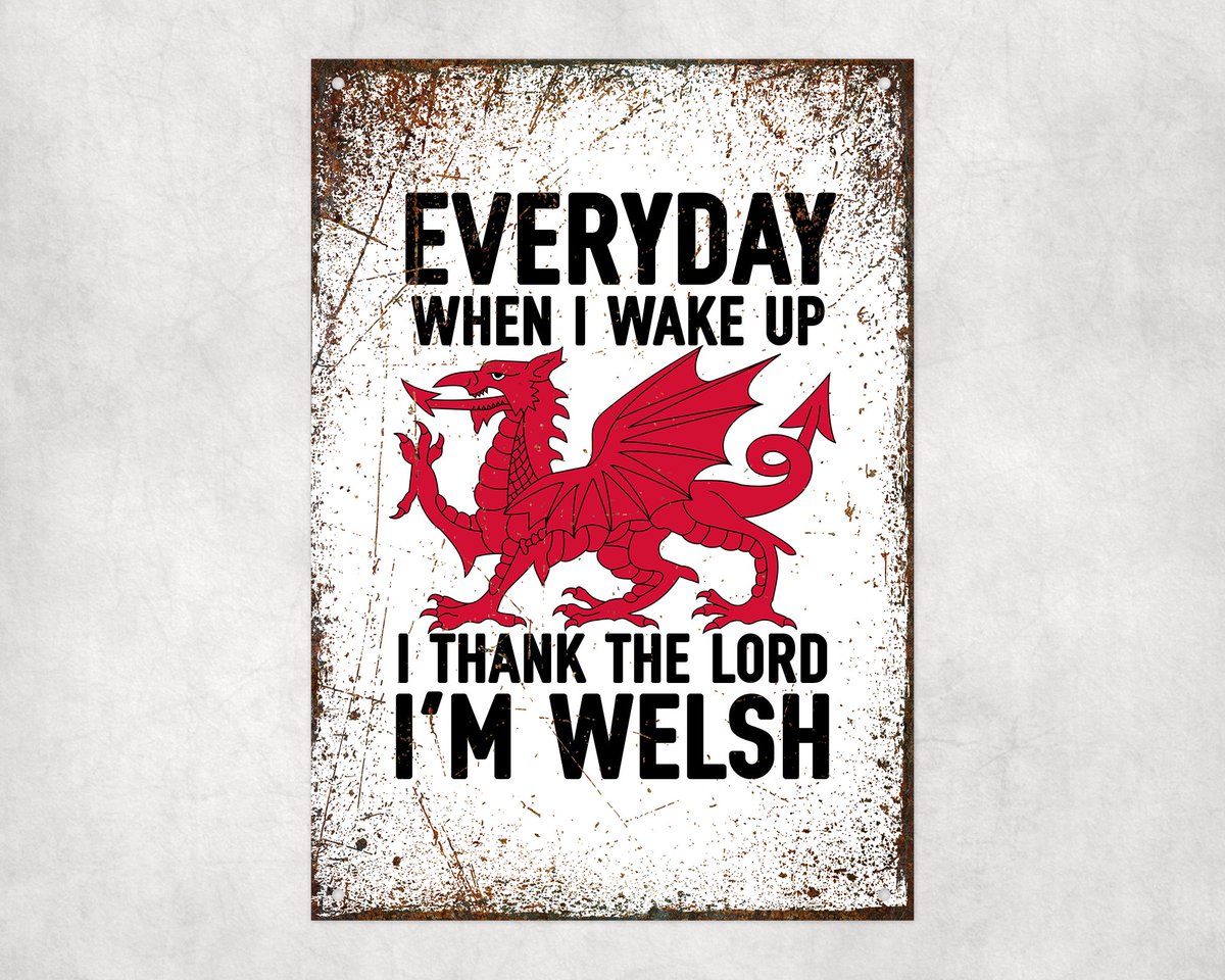 **NEW SIGN** This wall sign is a great option if you're looking for a unique way to show your Welsh pride! Just add to my Etsy shop, available in rustic or clean. (Link in bio) #Catatonia #ThankTheLordImWelsh #WelshandProud