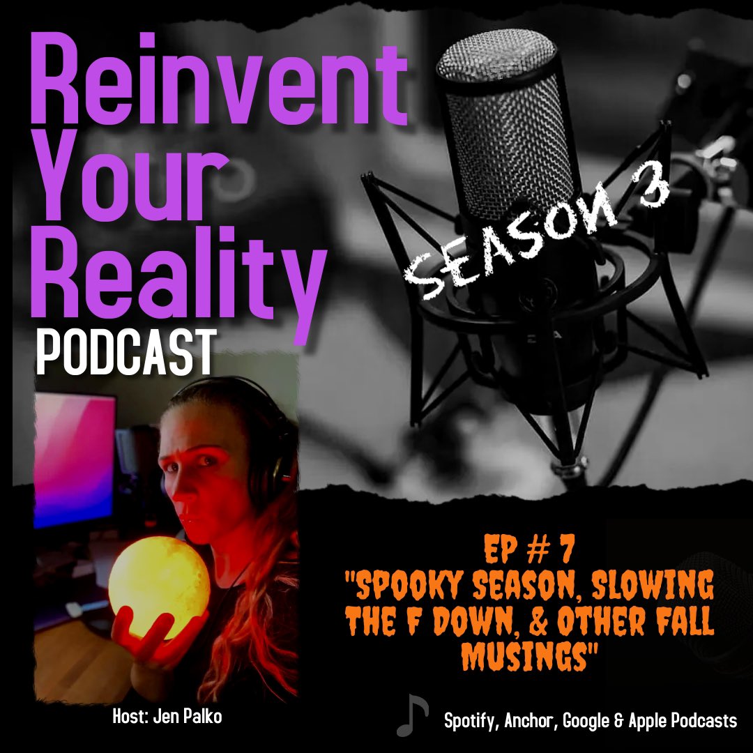 JenPalko's tweet photo. The new podcast episode is up. Listen on Anchor, Spotify, Apple, Google, and Pocketcasts.
Anchor: https://t.co/OLymjUBUn4
Spotify: https://t.co/lYDt2fojul
Watch at https://t.co/CFtN50ycPH
#spookyseason๐ป #reinventyourrealitypodcast #metalelement #energyofautumn https://t.co/ryK7lRyZha