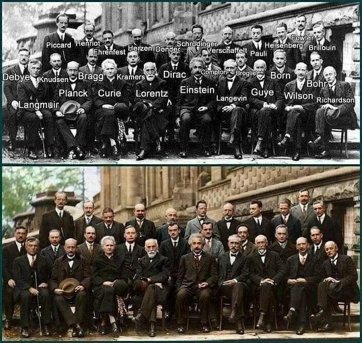 At the 1927 Solvay Conference, Albert Einstein, Niels Bohr and other scientists discussed the newly formulated theory of quantum mechanics. 17 of the 29 participants owned or received the Nobel Prize. https://t.co/4LcSRXjyFD