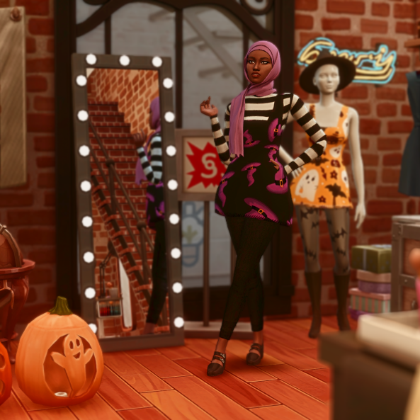 LilRedRidingSim's tweet photo. Of course Erica has the cutest take on this dress! Thank you @BoiSimmer for styling the Ward University girls in one the Weekend 1 Simblreen treats! They all look so boo-wu cuuuuute!!! More details in thread ๐งต#WardUniversity https://t.co/34AEQSxAry