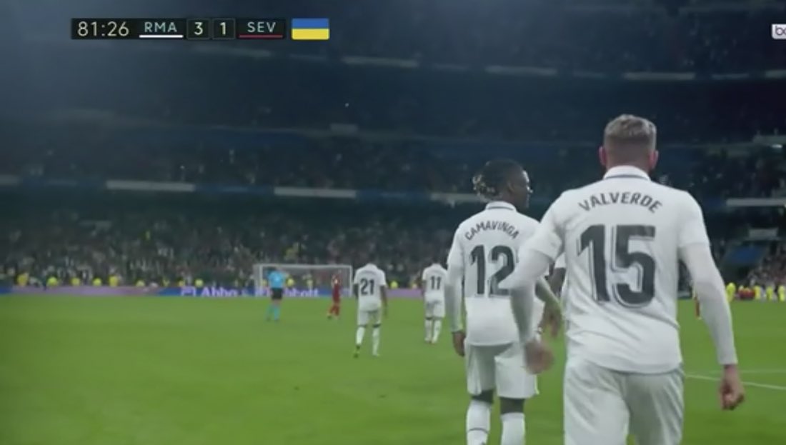 iBraa_Afc's tweet photo. Valverdeeeeeee again. What a goal 

#RMSEV https://t.co/EgtY4SCnmo
