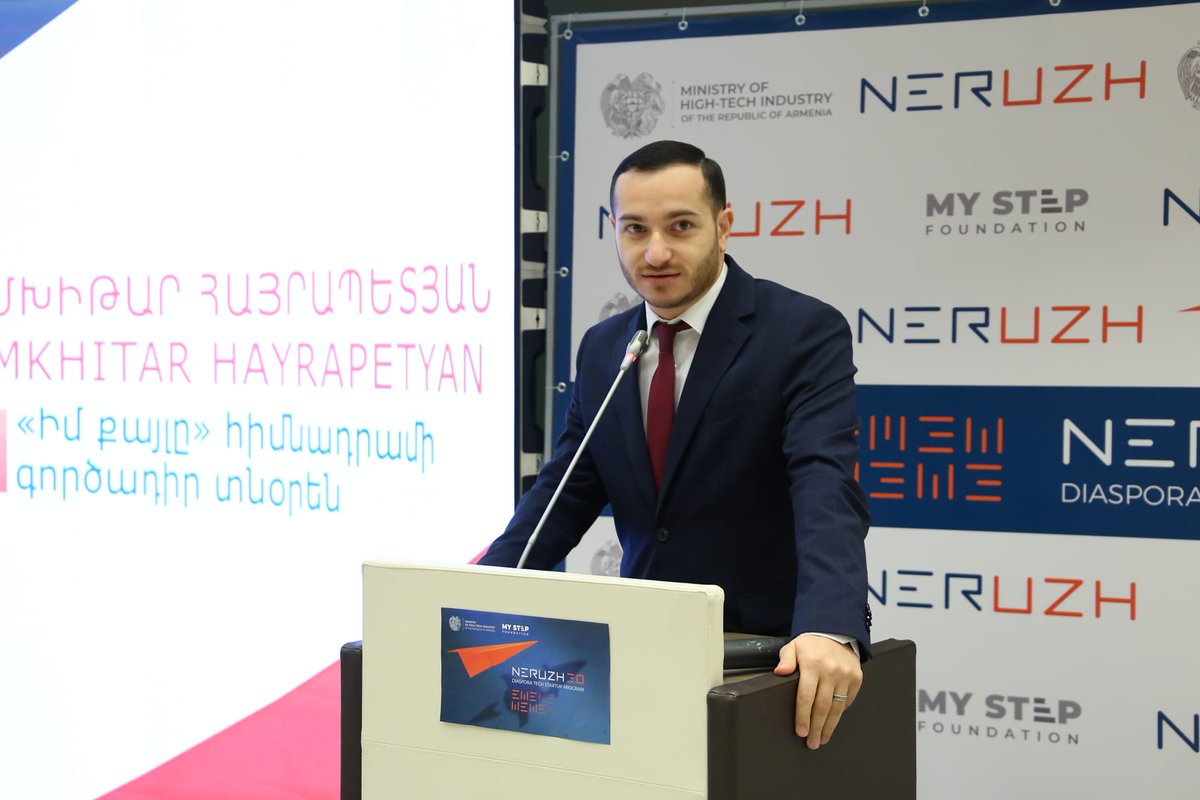 Hayrapetyan_M's tweet photo. #Neruzh 3.0 a #Diaspora #tech #startup program implemented by the Ministry of #HighTech #Industry with the support of #MyStepFoundation was launched in #Dilijan today. #Neruzh2022 #Ներուժ https://t.co/9nC3LUtChJ