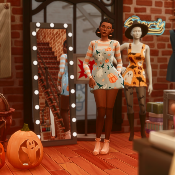 LilRedRidingSim's tweet photo. Of course Erica has the cutest take on this dress! Thank you @BoiSimmer for styling the Ward University girls in one the Weekend 1 Simblreen treats! They all look so boo-wu cuuuuute!!! More details in thread ๐งต#WardUniversity https://t.co/34AEQSxAry