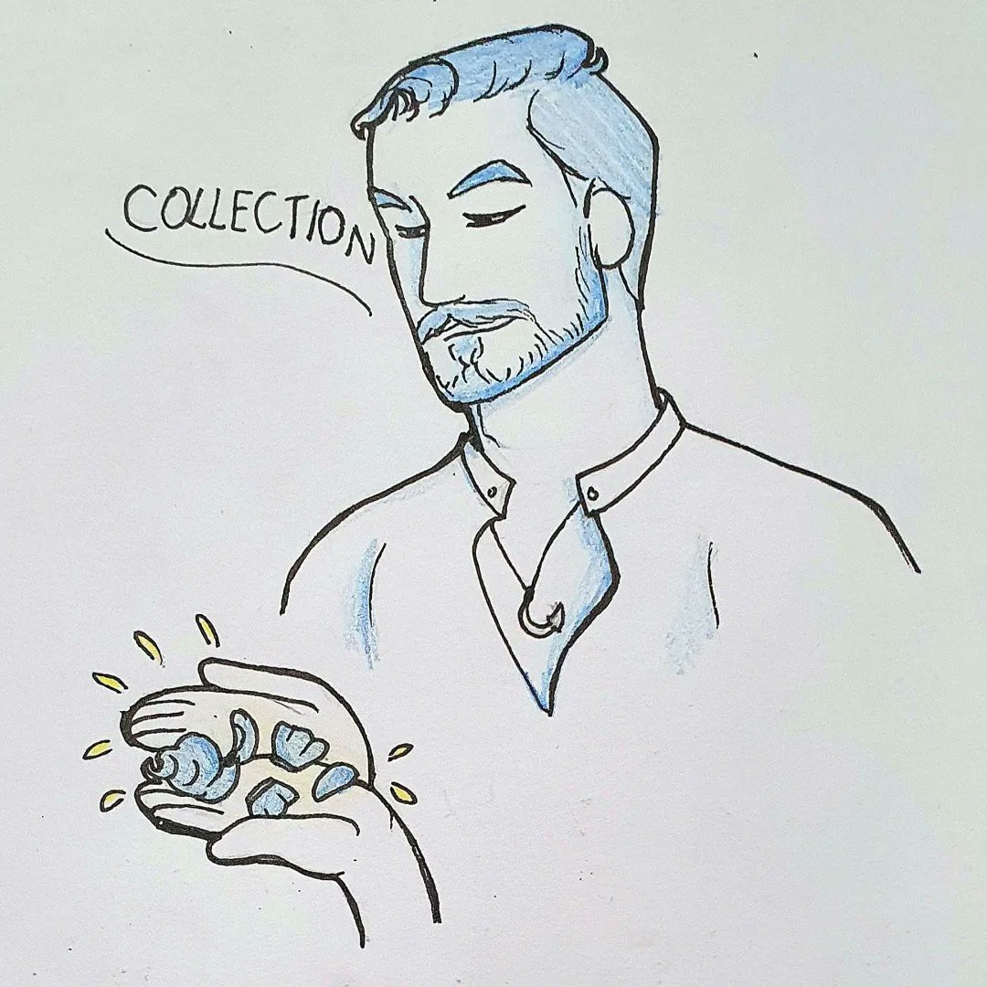 hfdb_artists's tweet photo. here we have Chance with his growing collection of shells, prompt word being collection I immediately connected it with the theme of seashell collecting🐚   -Kee🌱 https://t.co/Hu1FPFXbQb